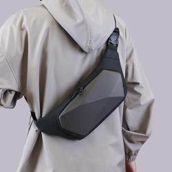 Men's hard shell single shoulder anti splash diagonal chest bag