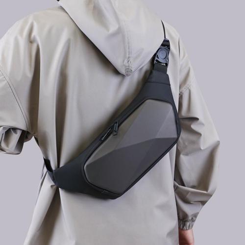 Men's hard shell single shoulder anti splash diagonal chest bag