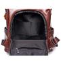 2024 Women's New Fashion Soft Leather Large Capacity Backpack Street Casual Single Strap Shoulder Bag Portable Chains Decoration
