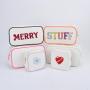 Personalized Eco Friendly Reusable Women Ladies Washable Nature Thick Cotton Organizer Zipper Pouch Canvas Cosmetic Bag