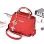 New Women's Handbag Fresh Embroidery Korean Version Single Shoulder Crossbody Bag Pu Pendant Women's Bag