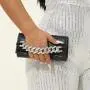 New Shining Water Diamond Chain Crocodile Pattern Impossible Handbag