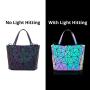 LOVEVOOK Designer Luxury Tote Hand bags Set Geometric Luminous reflective Bag Women Ladies Geometry purse and Handbags