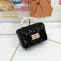 2023 New Fashion Litter Girl single chain handbags shoulder bag  pearls kid Candy PVC candy Jelly kids bags for girls
