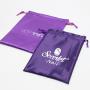 Custom luxury  silk wigs packing dust bags quality drawstring gift bag for cosmetic jewellery lingerie handbags hair satin pouch