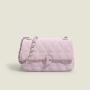 Summer Texture Small Bag Women's 2022 New Versatile Lingge Chain Messenger Bag One Shoulder Small Square Bag Is Popular