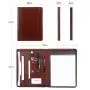 Premium Stylish File Folder PU Leather A4 Portfolio Cover Folder Zipper Closure