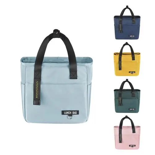 Fashion Portable Multi-color Oxford Fabric EVA Food Zipper Storage Lunch Bag Thermal Travel Picnic Cooler Bag