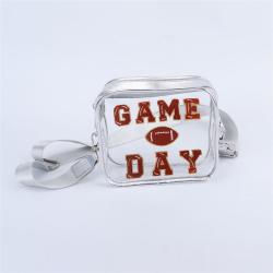 Keymay Hot Sale Adjustable Shoulder Strap Phone Purse PVC Clear Stadium Bag Clear Crossbody Bag Clear Purse Stadium Approved