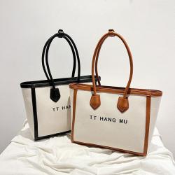 Shopping Travel Large Canvas Tote Handbag  Fashion Luxury  Designers Capacity Ladies Shoulder Bag