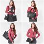 LOVEVOOK 2022 PU Leather 3 PCS Women Tote Bags Set Fashion Designer Purse and Handbags Crossbody Ladies Hand Bags