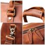 2024 Custom Crazy Horse Genuine Leather Travel Bags For Retro Men Duffel