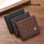 Men's Short Wallet New Fashion Casual Multi-Card Coin Purse Waterproof Open Closure Soft Thin Wallet for Youth