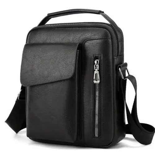 ZR765 Men Bag New Leather Briefcase Handbag backpack Single Shoulder Crossbody Bag PU Business Youth Vertical Boy Shoulder Bag