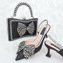 2024 Lady Party shoes bag set Beautiful italian shoes bag design High Quality Luxury pu shoes to match bag