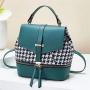 Fashion Lady Designer Bags Classic Swallow Gird Solid Color PU Leather Backpack Women Metal Zipper & Flap Buckle Satchel Purse