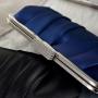 High Quality Luxury Silk Evening Bag Royal Blue Clip Clutch Purses for Women Ladies Handbag Clutch Chain Bag for Wedding Party
