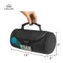 Pu Leather Smell Proof Duffel Duffle Bag With Smart Fingerprint Lock Power Bank