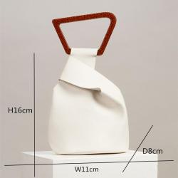 Fashion Unique Shape Custom Logo Luxury Elegant Women Tote Bag Acrylic Handle Pu Leather Waterproof Bucket Purse Lady Handbags