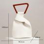 Fashion Unique Shape Custom Logo Luxury Elegant Women Tote Bag Acrylic Handle Pu Leather Waterproof Bucket Purse Lady Handbags