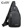 China Wholesale Large Purse Sling Cross Body Waterproof Pu Fabric Casual Phone Crossbody Shoulder Chest Men Messenger Bag