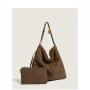 2024 Oversize  Composite Cashmere Tote Bag Fashion Trends Hand Bags Ladies Ugly Handbag