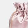 Custom Luxury Fashion Pink Wig Hair Packaging Bag Christmas Gift Jewelry Wedding Bags Satin Drawstring Bag