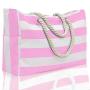 XL319 Striped Beach Bag Wholesalers Foldable Travel Organiser Moving Packing Bags Quilt Coarse Cotton Tote Shopping Bag