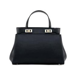 Wholesale Top Grade Fancy Style Womens Handbags Classic Fashion Vegan Leather Luxury Lock Custom Brand Logo Womens Tote Bags