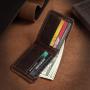 Crazy Horse Genuine Leather Luxury Purse Casual Wallets Vintage Slim Wallet custom leather wallet for men credit card holder bag