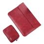 PU leather magnetic laptop bag high quality leather gift laptop sleeve and charger case