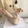 2024 Autumn Lazy Plush Bag New Small Handbag Cute Furry Cylindrical Bag