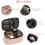 Compact Makeup PU Pouch Case Travel Accessories Organizer for Cosmetics Box Train Organizer Bag with Handle Strap