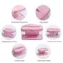 Durable Waterproof  PVC Window Portable Handle Wash Toiletry Bag Open Top Transparent Travel Cosmetic Bags Clear Toiletry Bag