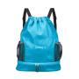 Dry Wet Separation Backpack Bag With Shoe Compartment Heavy Duty String Bag Sports Beach Bag Backpack