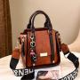 2024 Women's Retro Fashionable Korean Version Single-Handle Shoulder Messenger Bag Casual Simple Tempered Portable