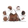 Realer 2022 brand designer fashion women office hobo handbags PU leather casual tote hand bag with holster ladies gun bags