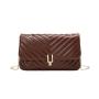 New Wave Shaped Embroidered Small Shoulder Bag Handbag Simple Fashion PU Leather Ladies Crossbody Bag