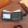 New wallet men's short money wallet male youth multi-card slot retro crocodile pattern fashion horizontal soft leather wallet
