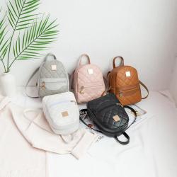 2024 New Fashion PU Leather Ladies Back Pack GIfts Printed Backpacks for Women School Student Phone Bag