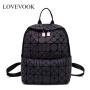 LOVEVOOK wholesale ladies backpack school bag for teenagers girls geometric luminous backpack reflection bag for women