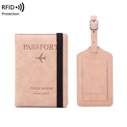 ZR367 New RFID Passport Holder Luggage Tag ID Passport Cover Label Plate Multifunctional Travel Passport Bag Set Travel