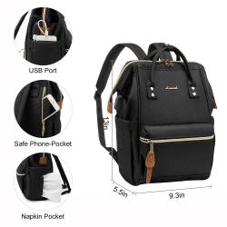 LOVEVOOK 14 Inch Backpack Custom Fashion Work Bag Daypack School Bags Waterproof Women Laptop Backpack With USB Charging