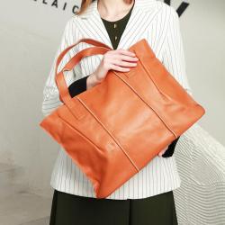 Custom Oem Odm Sac Dame Luxury Genuine Leather Large Zipper Fashion Casual Ladies Trendy Women Shoulder The Tote Bags Handbags