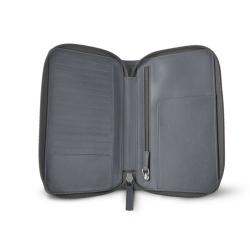 Personalized travel passport holder card holder leather padfolio portfolio with zipper