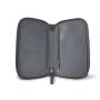 Personalized travel passport holder card holder leather padfolio portfolio with zipper