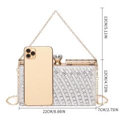 Custom Wedding Purse Crystal Clutches Luxury Small Evening Bag Rhinestone Colorful Diamond Purse Bling Party Shoulder Bag