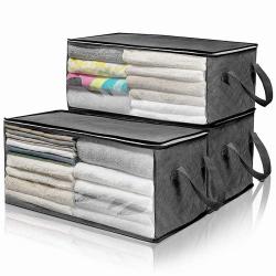 SN020 Hot Sell Non Woven Fabric Storage Bag Waterproof Foldable Clear Window Organizer High Quality Storage Box