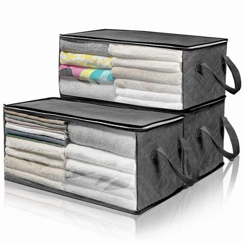 SN020 Hot Sell Non Woven Fabric Storage Bag Waterproof Foldable Clear Window Organizer High Quality Storage Box