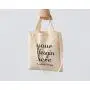 Natural Canvas Tote Bag Shopping Handle  Organic Product Bag